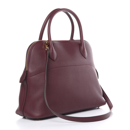 Hermes Taurillon Clemence Bolide 31 Bordeaux 4 of 11