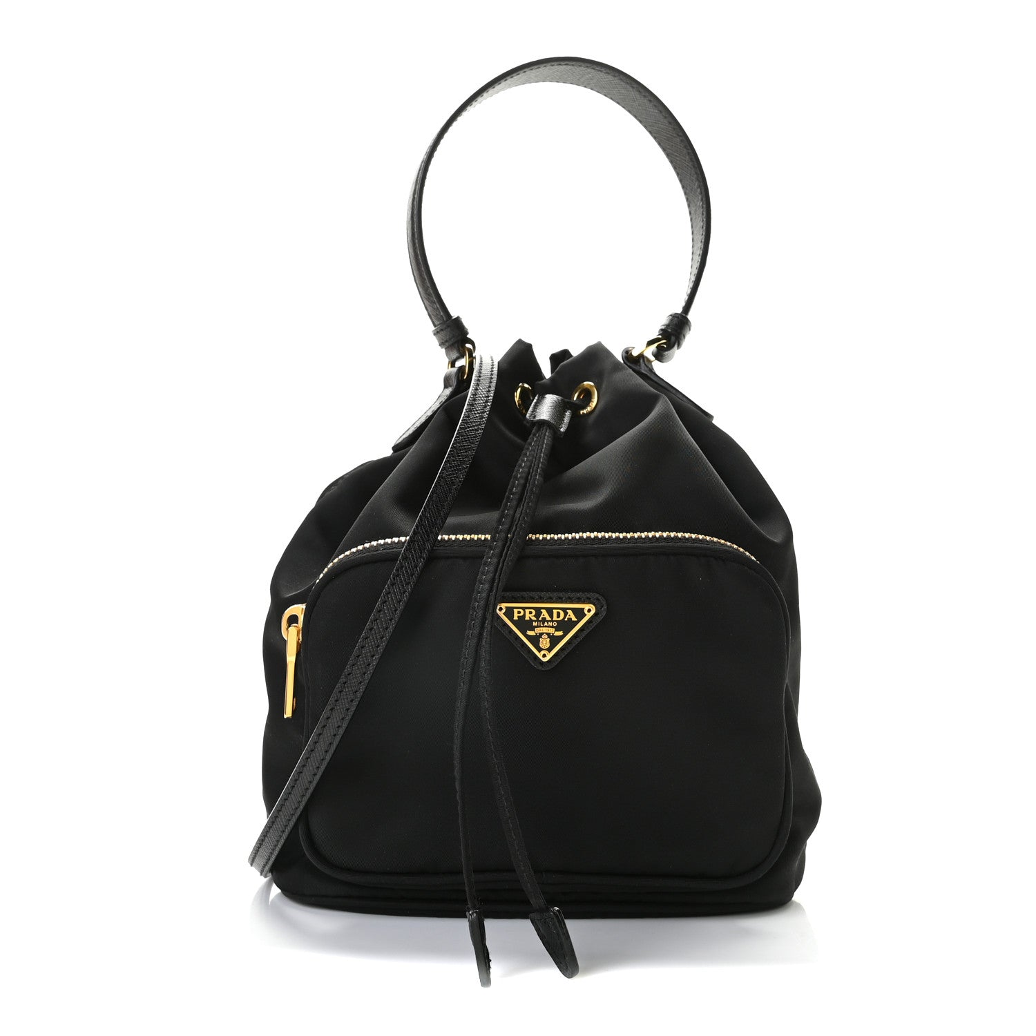 Prada Re-Nylon Duet Drawstring Shoulder Bag Black 1 of 7