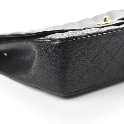 Chanel Caviar Quilted Jumbo Single Flap Black 6 of 11