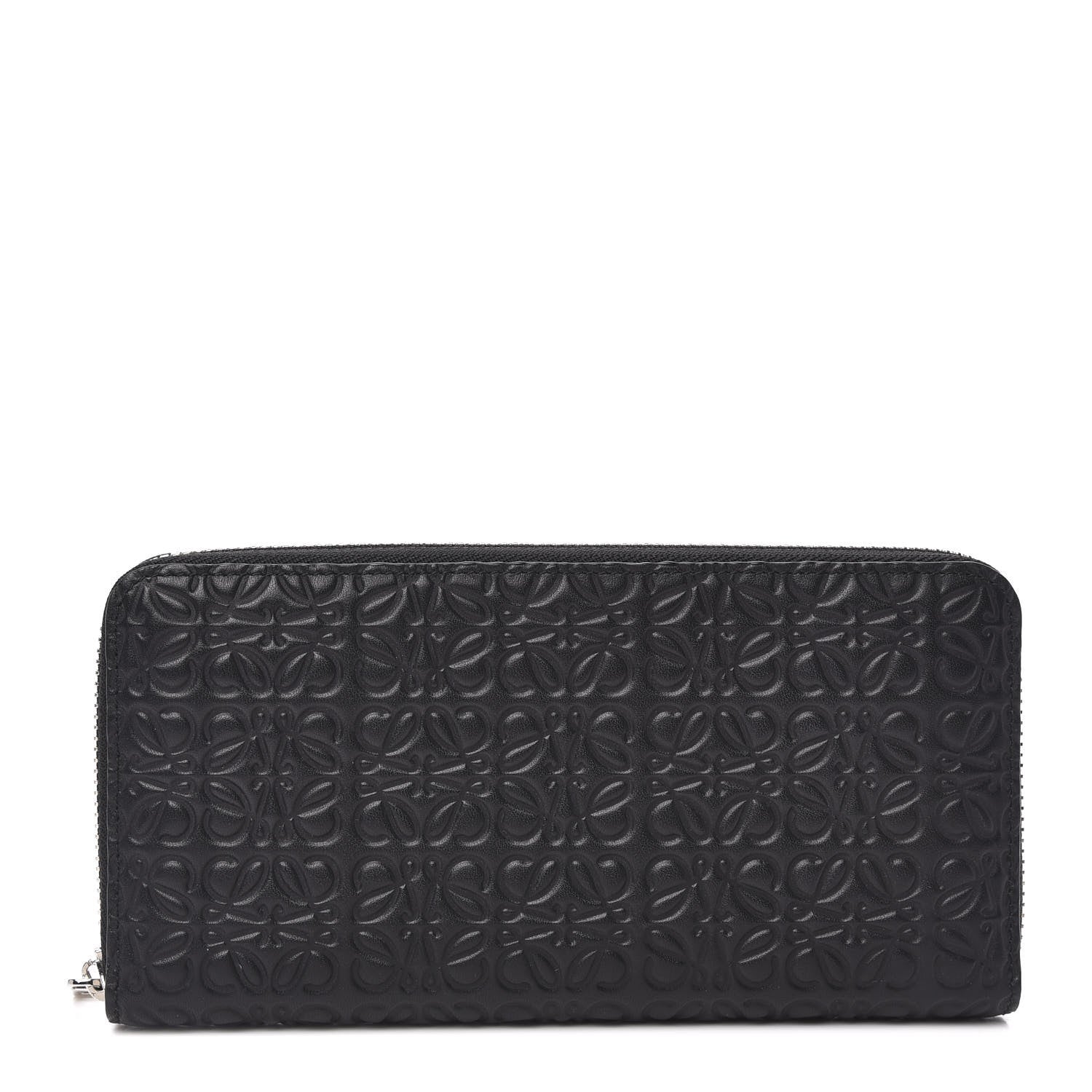 Loewe Calfskin Embossed Repeat Zip Wallet Black 1 of 7