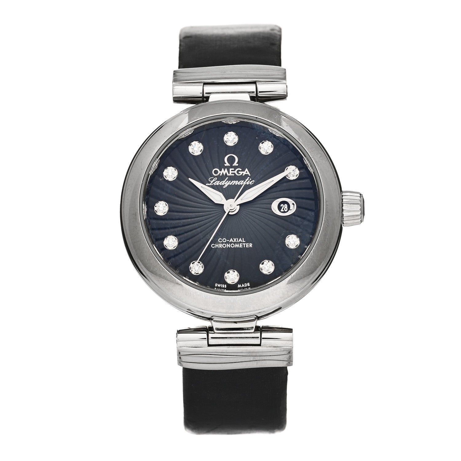 Omega Stainless Steel Satin Diamond 34mm De Ville Ladymatic Co-Axial Automatic Watch Grey 425.32.34.20.56.001 1 of 5