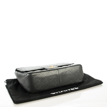 Chanel Caviar Quilted Jumbo Double Flap Black 4 of 8