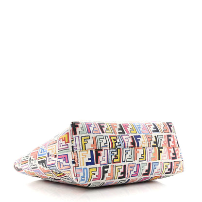 Fendi Zucca Spalmati FF Multicolor Medium Roll Tote Multicolor White 4 of 11