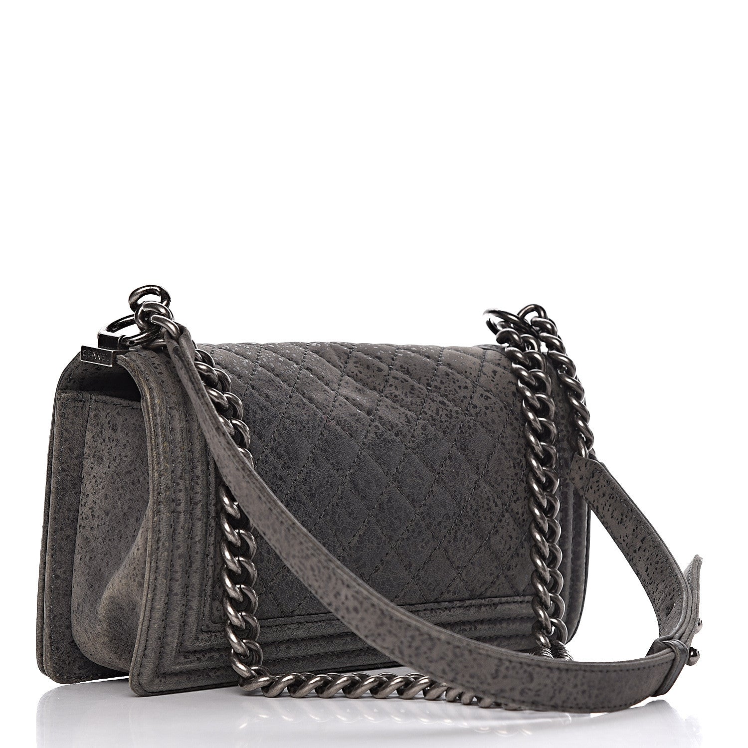 Chanel Iridescent Calfskin Quilted Medium Boy Flap Green 3 of 13