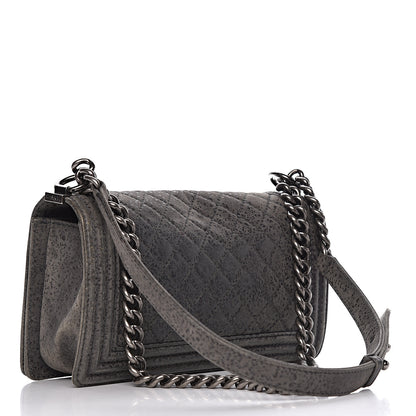 Chanel Iridescent Calfskin Quilted Medium Boy Flap Green 3 of 13