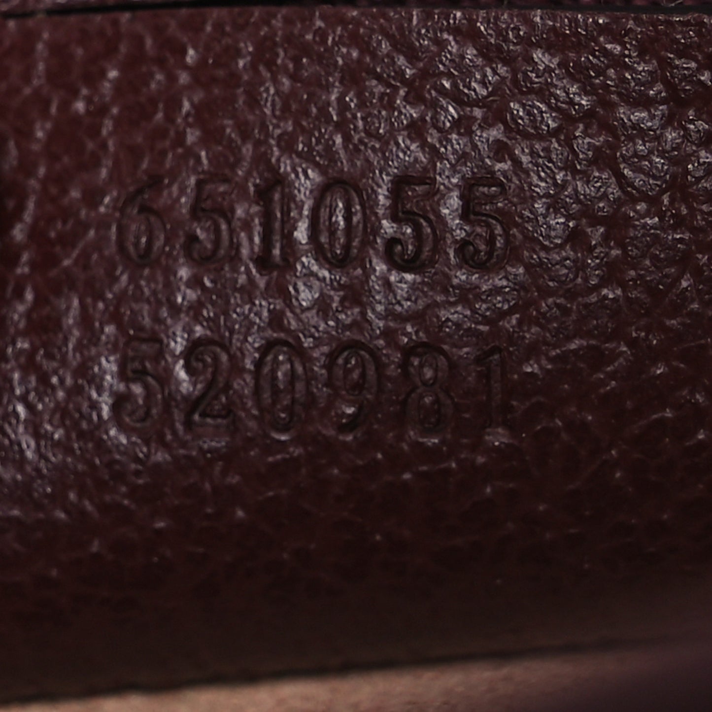 GG Supreme Monogram Textured Dollar Calfskin Web Small Ophidia Padlock Top Handle Bag Bordeaux