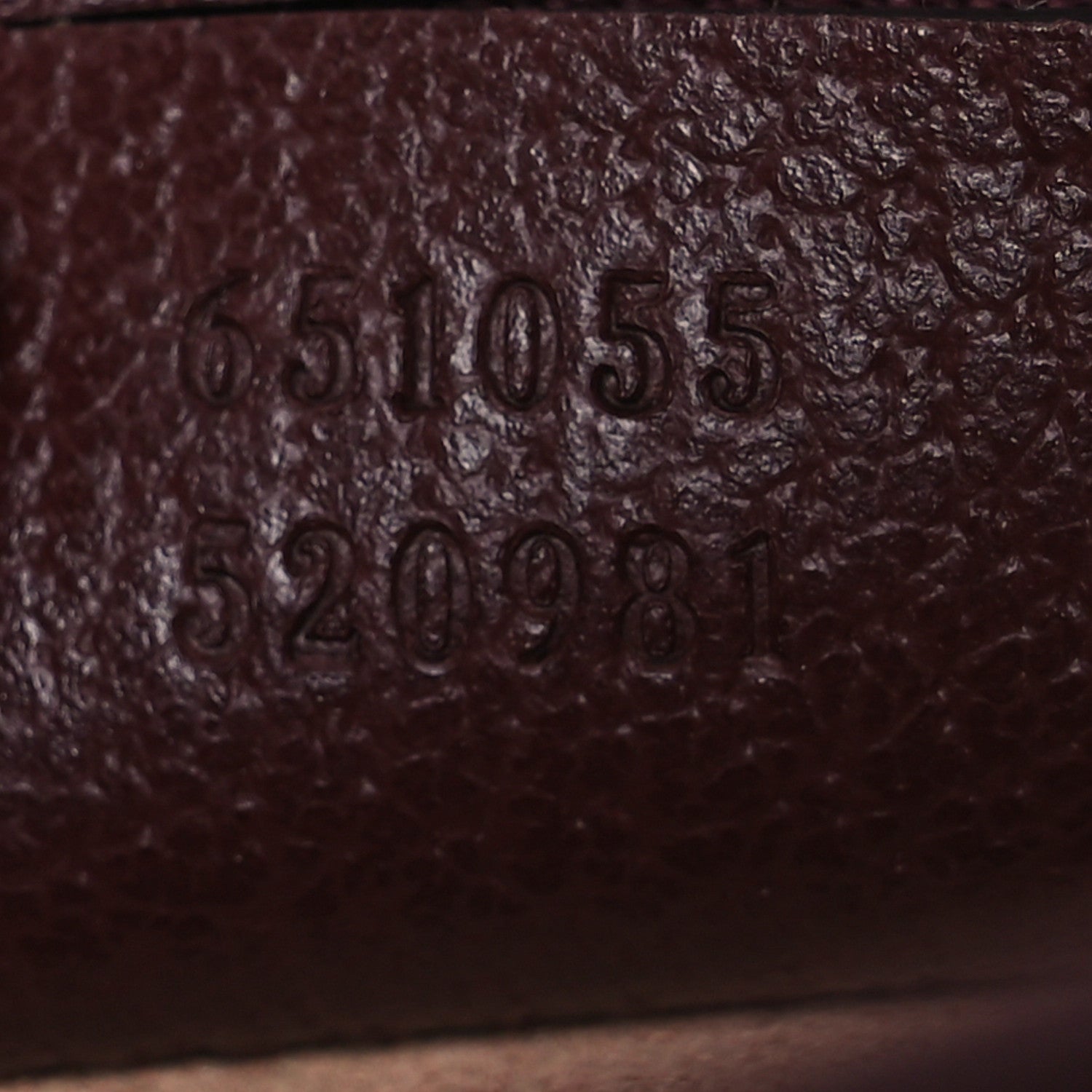 Gucci GG Supreme Monogram Textured Dollar Calfskin Web Small Ophidia Padlock Top Handle Bag Bordeaux 7 of 10