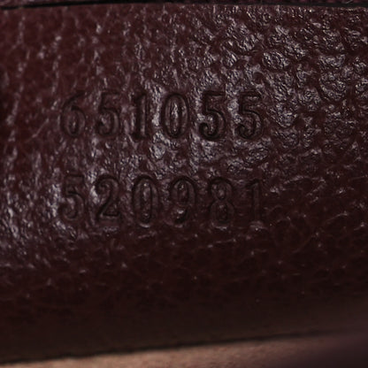 Gucci GG Supreme Monogram Textured Dollar Calfskin Web Small Ophidia Padlock Top Handle Bag Bordeaux 7 of 10