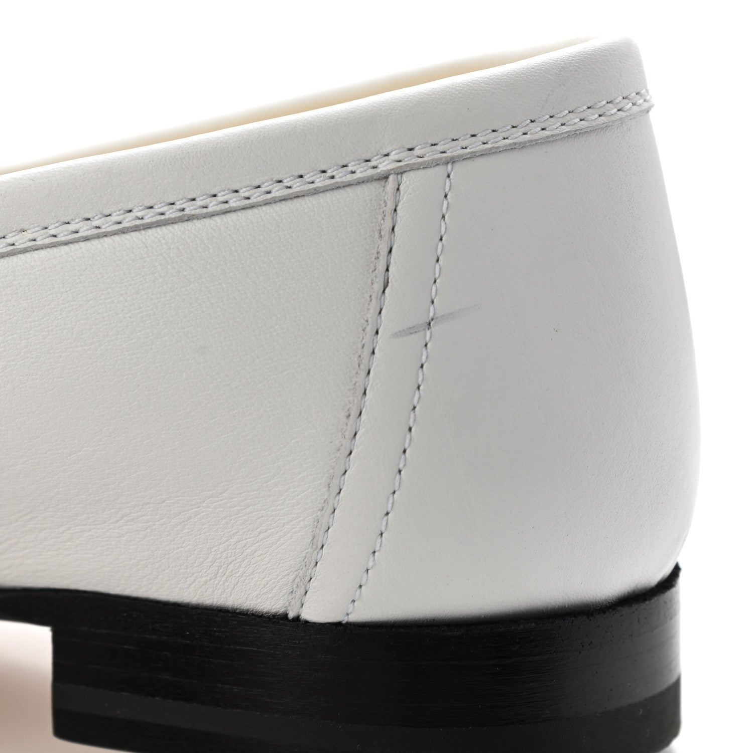 Hermes Calfskin Womens Paris Loafers 37 White Bois De Santal 8 of 9