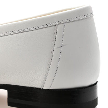 Hermes Calfskin Womens Paris Loafers 37 White Bois De Santal 8 of 9