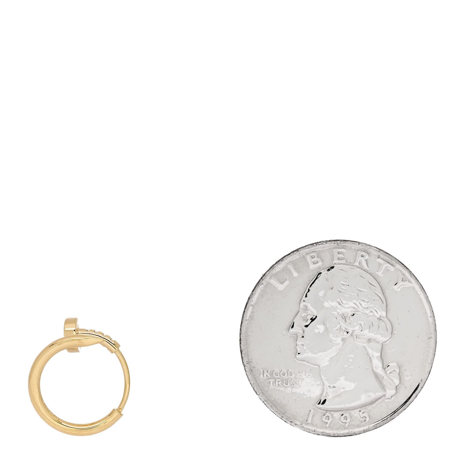 Cartier 18K Yellow Gold Juste Un Clou Single Hoop Earring 2 of 5