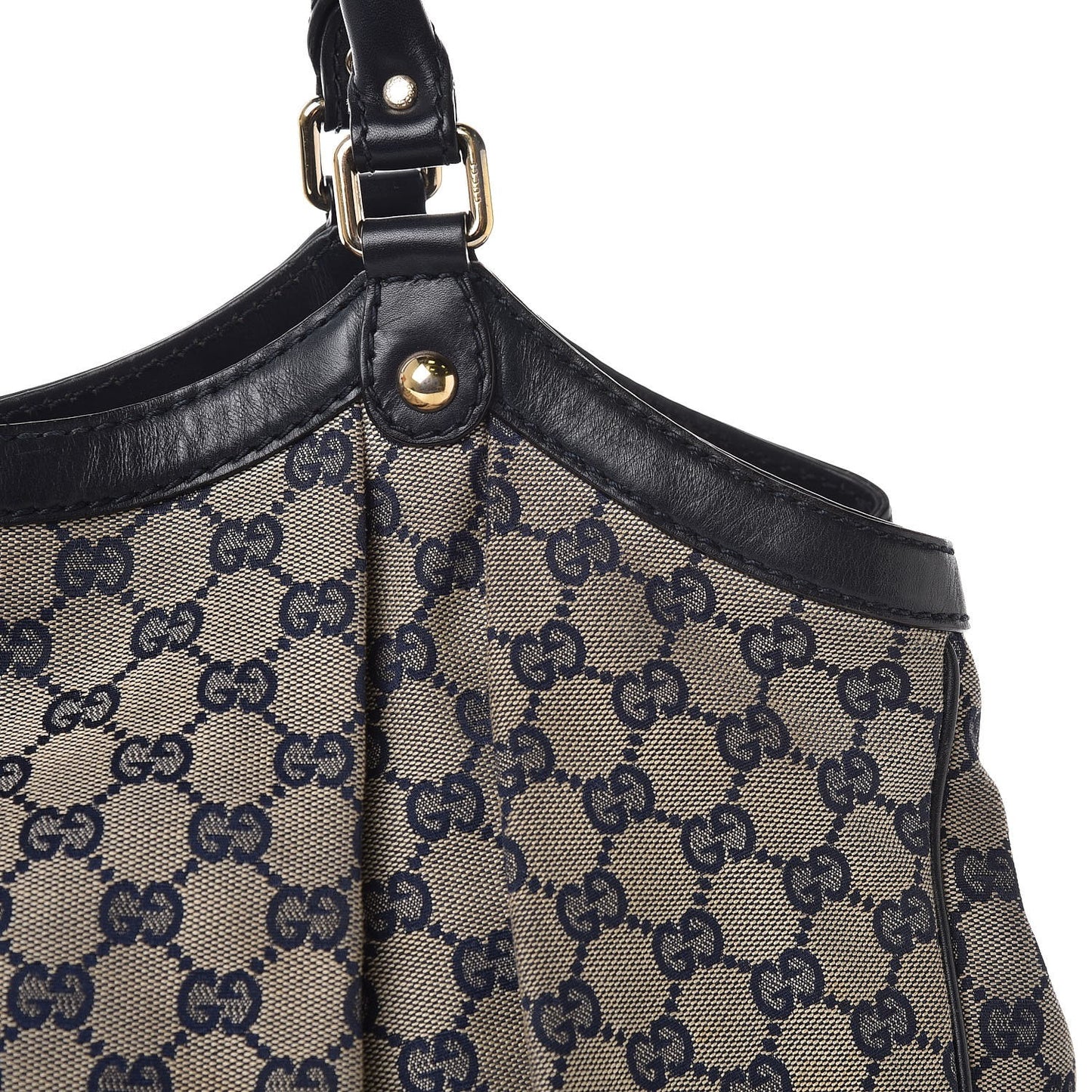 Monogram Calfskin Large Sukey Tote Beige Blue