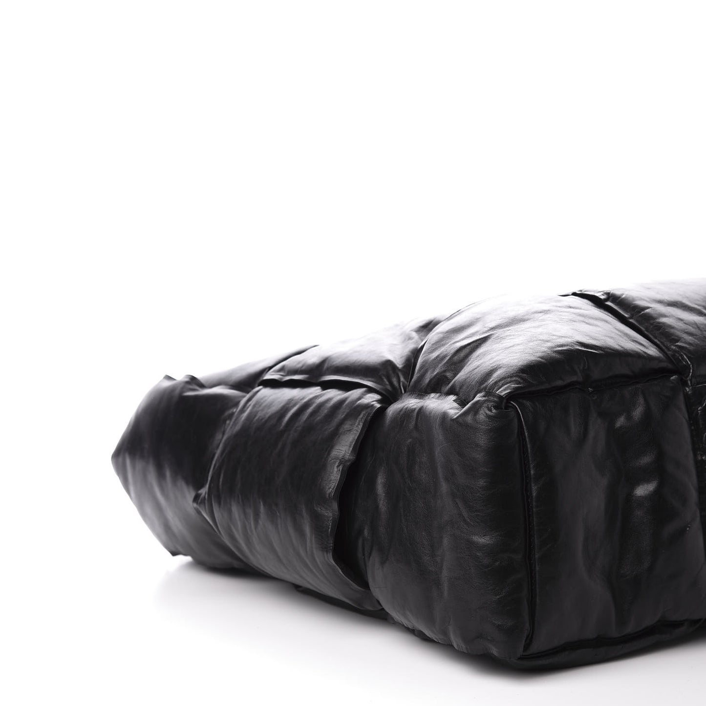 Calfskin Maxi Intrecciato BV Squash Tote Black
