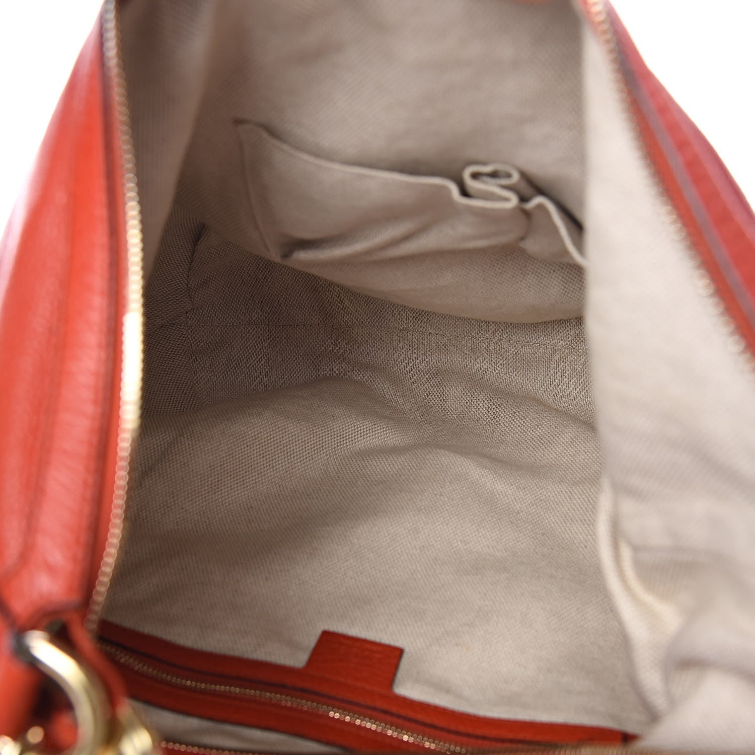 Gucci Pebbled Calfskin Medium Soho Chain Hobo Sun Orange 5 of 11