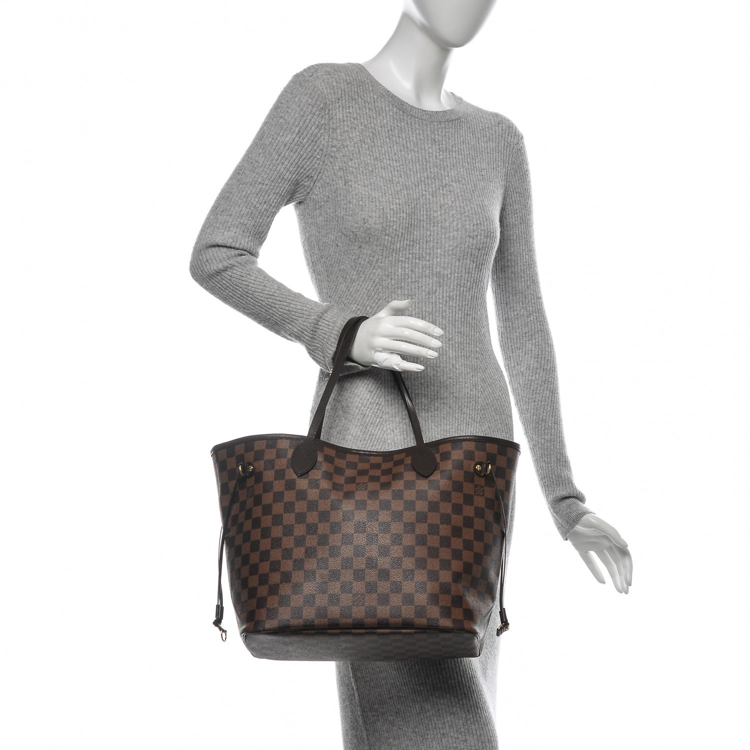 Louis Vuitton Damier Ebene Neo Neverfull MM Rose Ballerine 2 of 7