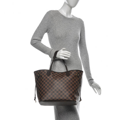 Louis Vuitton Damier Ebene Neo Neverfull MM Rose Ballerine 2 of 7