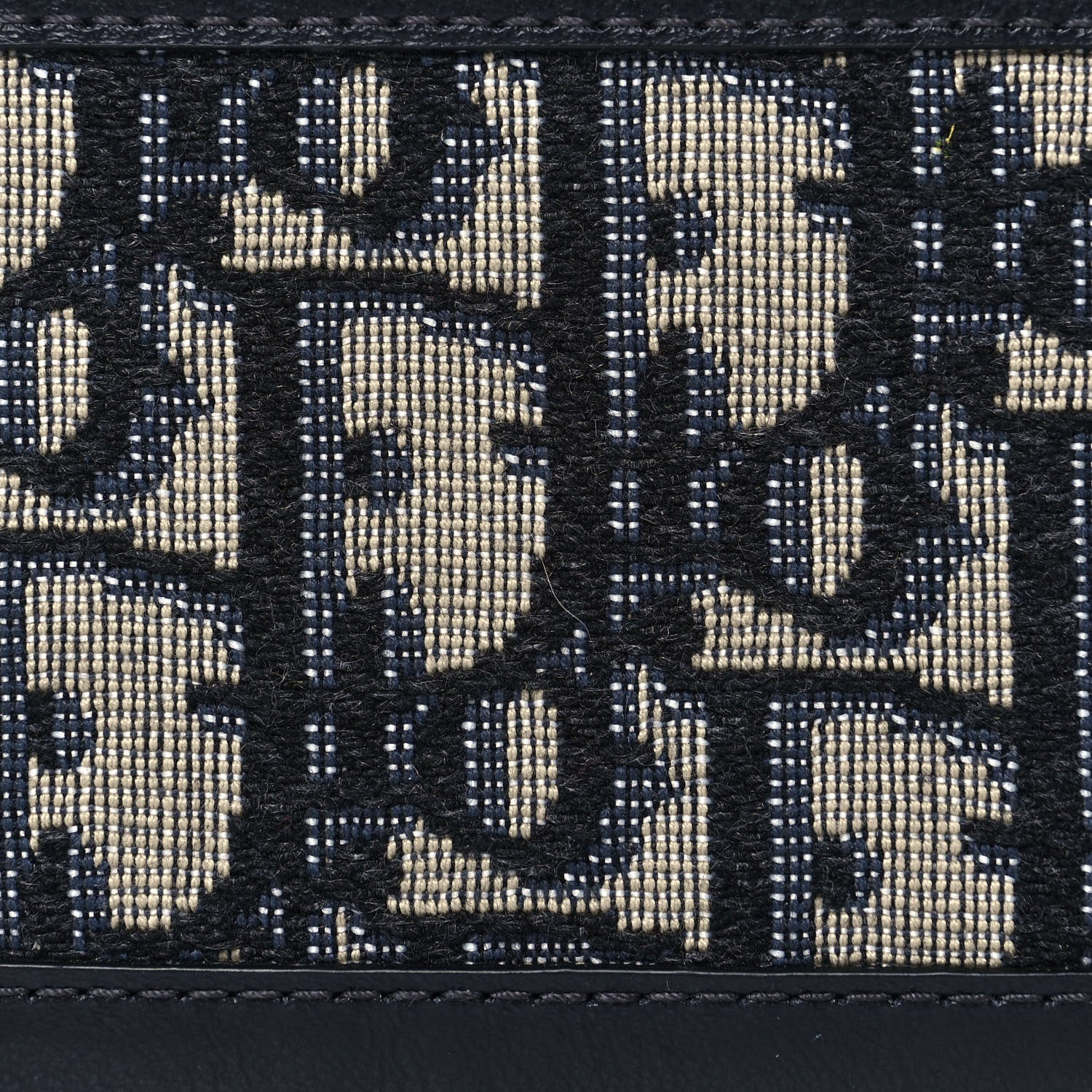 Christian Dior Calfskin Oblique Card Holder Blue 8 of 10