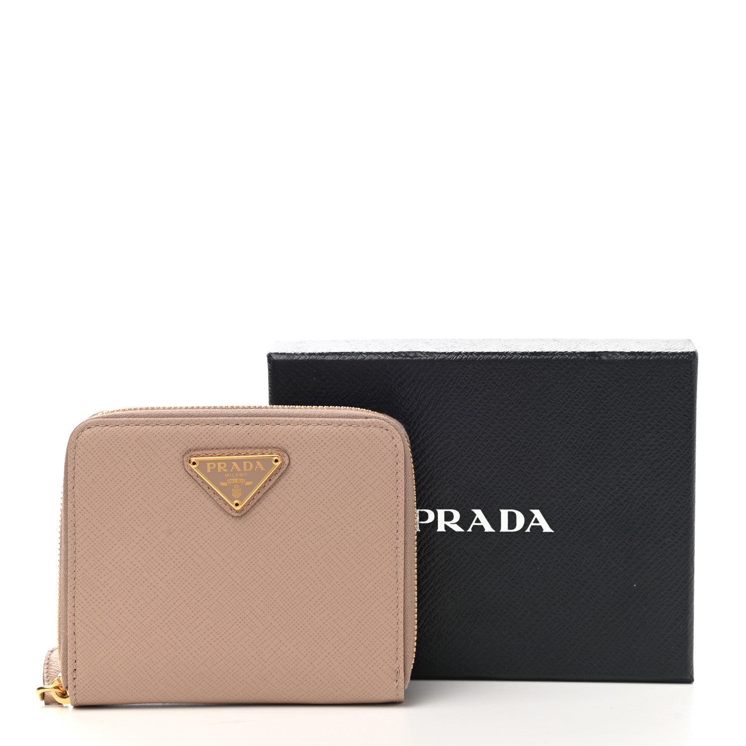 Prada Saffiano Metal Compact Wallet Cammeo 8 of 8