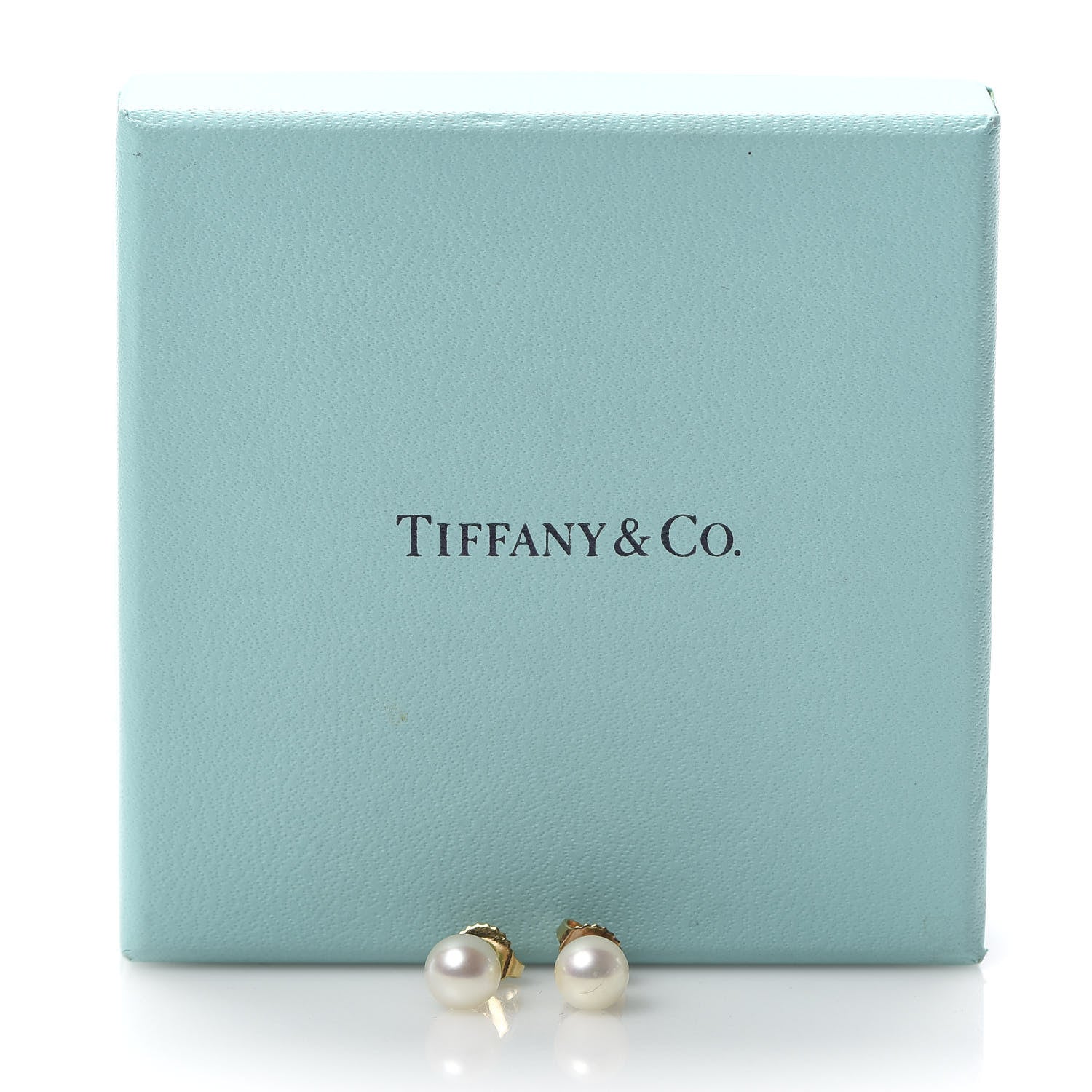 Tiffany 18K Yellow Gold Akoya Pearl 6-6.5mm Signature Pearl Earrings 5 of 5