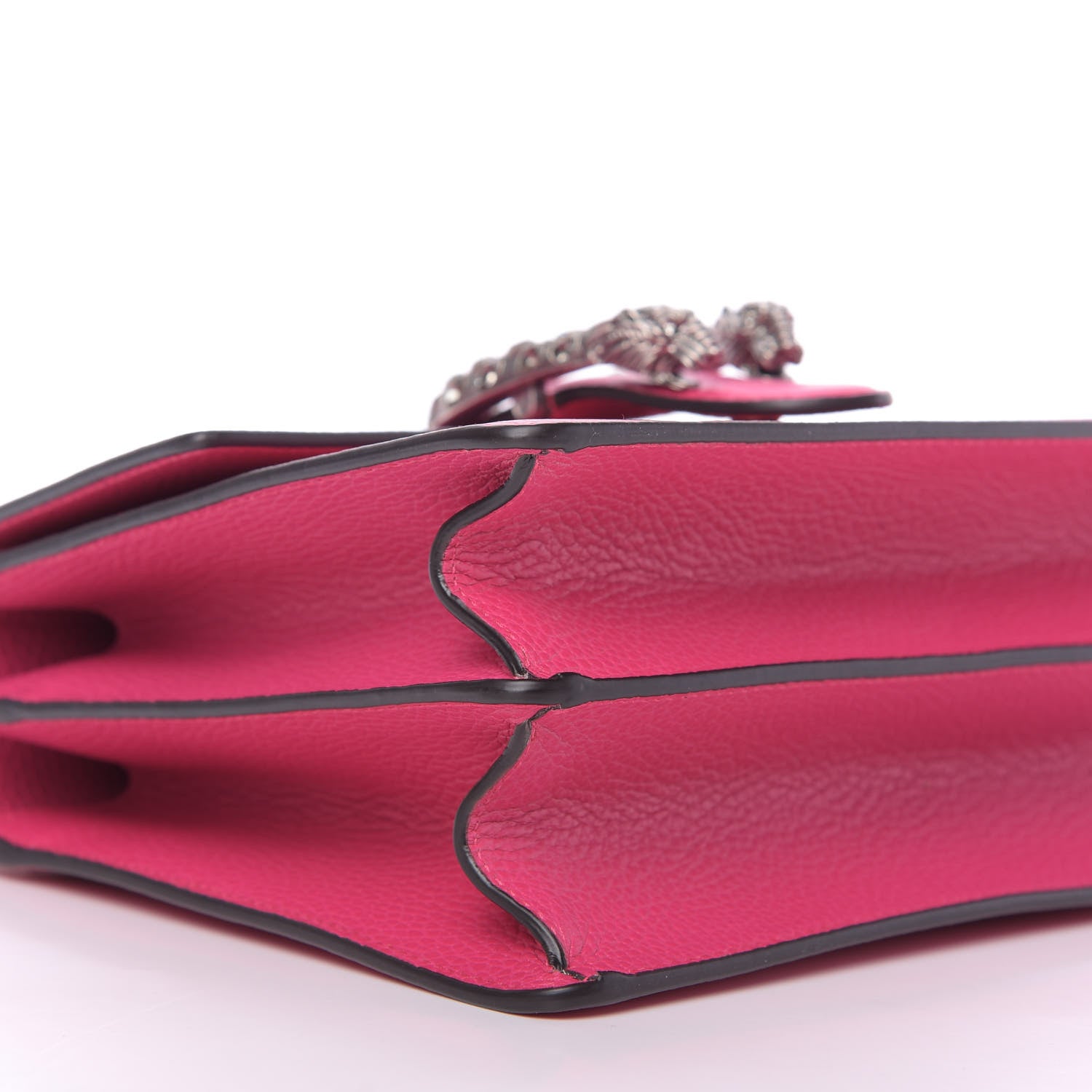Gucci Dollar Calfskin Crystal Web Medium Dionysus Bamboo Top Handle Bag Box Pink Black Diamond 6 of 9