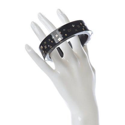 Louis Vuitton Resin Swarovski Inclusion Art Deco Bracelet M Black 2 of 5