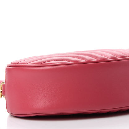 Prada Soft Calfskin Impunture Diagramme Chain Crossbody Peonia 6 of 10