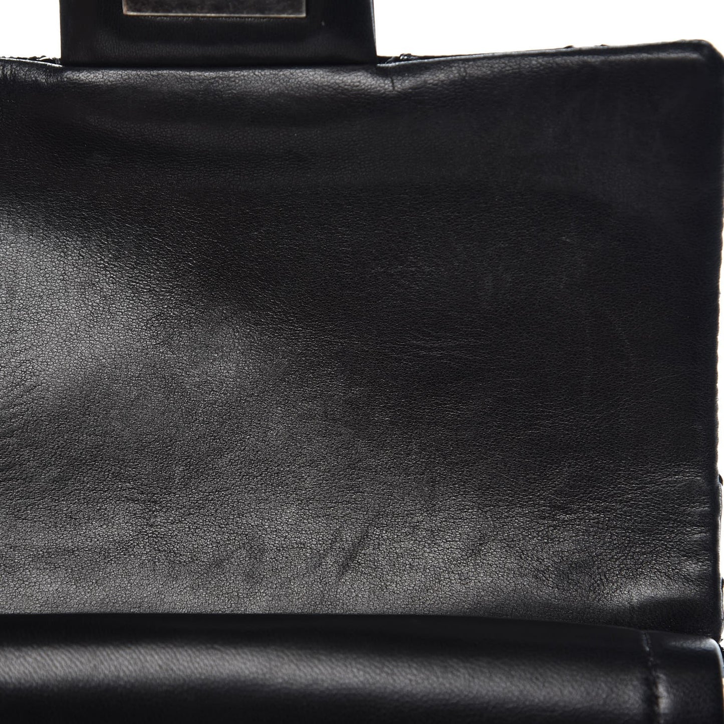 Patent Quilted Reissue Flap Clutch Bag Black