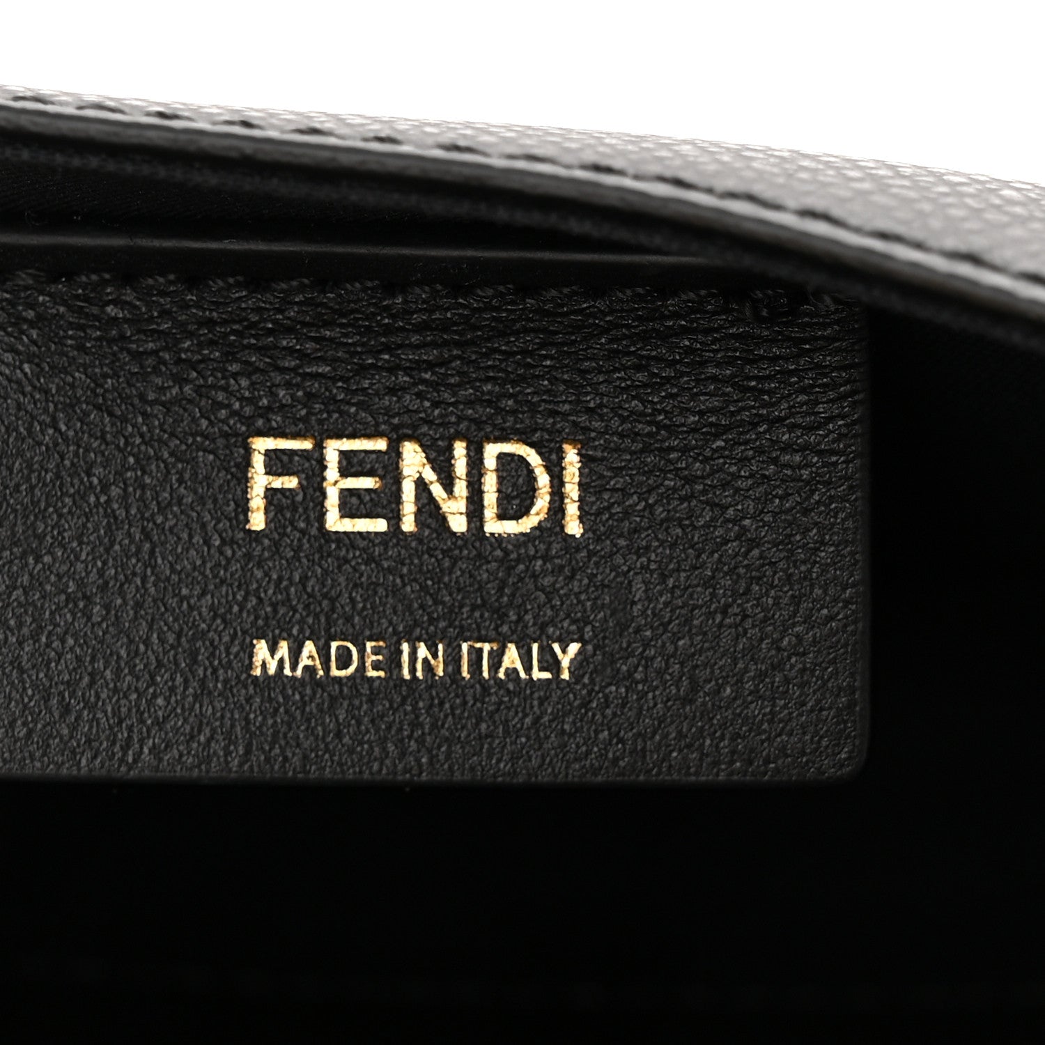 Fendi Vitello Liberty F is Fendi Bi-Color FF 1974 Embossed Envelope Belt Bag Maya Black 6 of 10