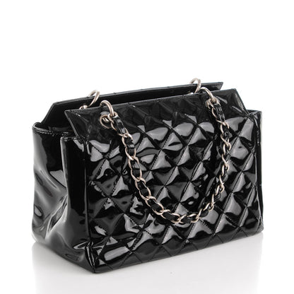 Chanel Patent Quilted Petit Timeless Tote PTT Black 3 of 7