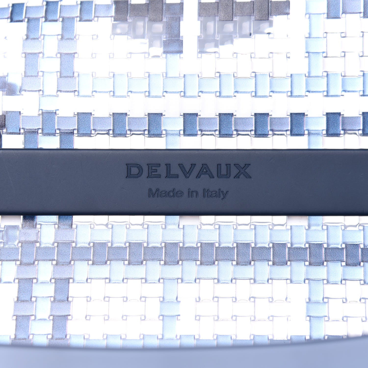 Delvaux Vinyl Gingham The Dreamer MM Brillant Satchel Navy 6 of 13