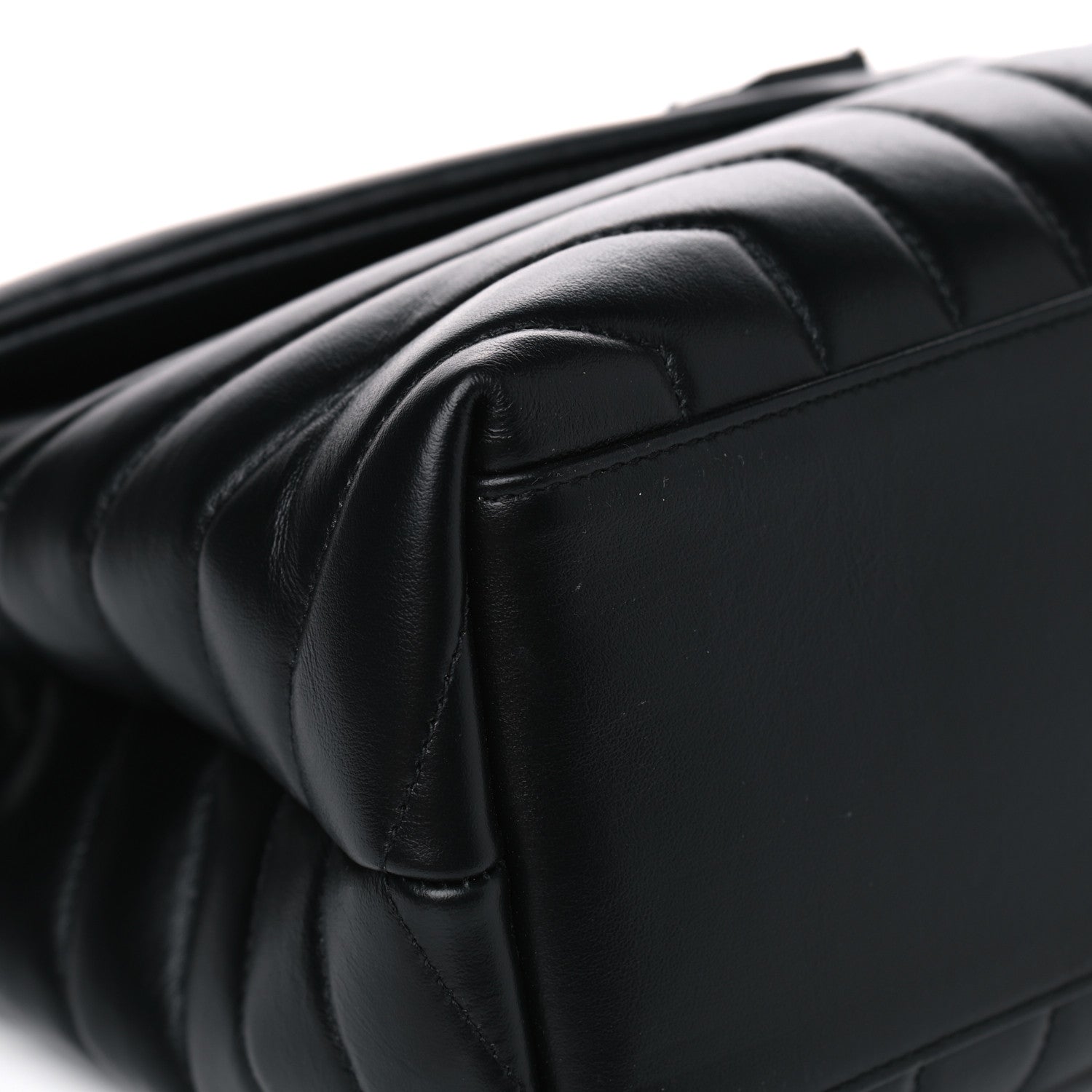 Saint Laurent Calfskin Y Quilted Monogram Medium Loulou Chain Satchel Black 5 of 7