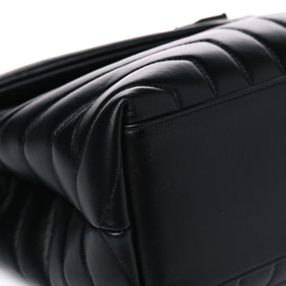 Saint Laurent Calfskin Y Quilted Monogram Medium Loulou Chain Satchel Black 5 of 7