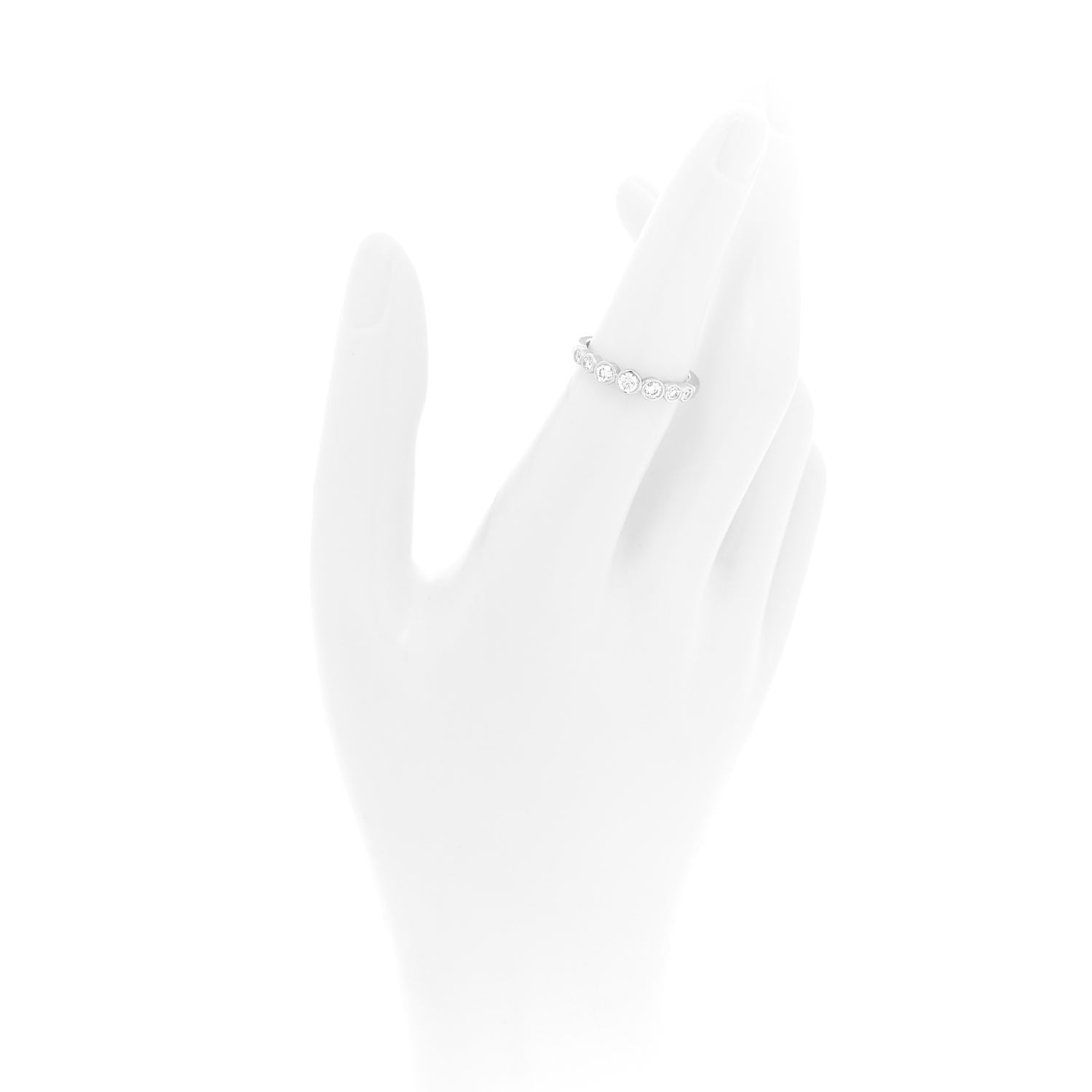 Tiffany Platinum Diamond Jazz Graduated Band Ring 53 6.25 2 of 6