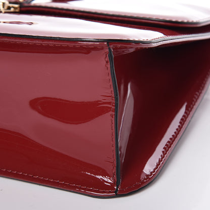 Valentino Garavani Patent Large Glam Lock Rockstud Flap Red 10 of 10