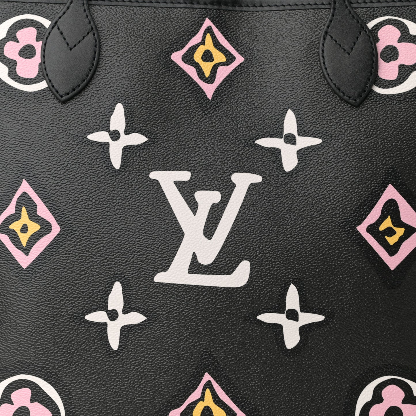 Monogram Giant Wild At Heart Neverfull MM Black