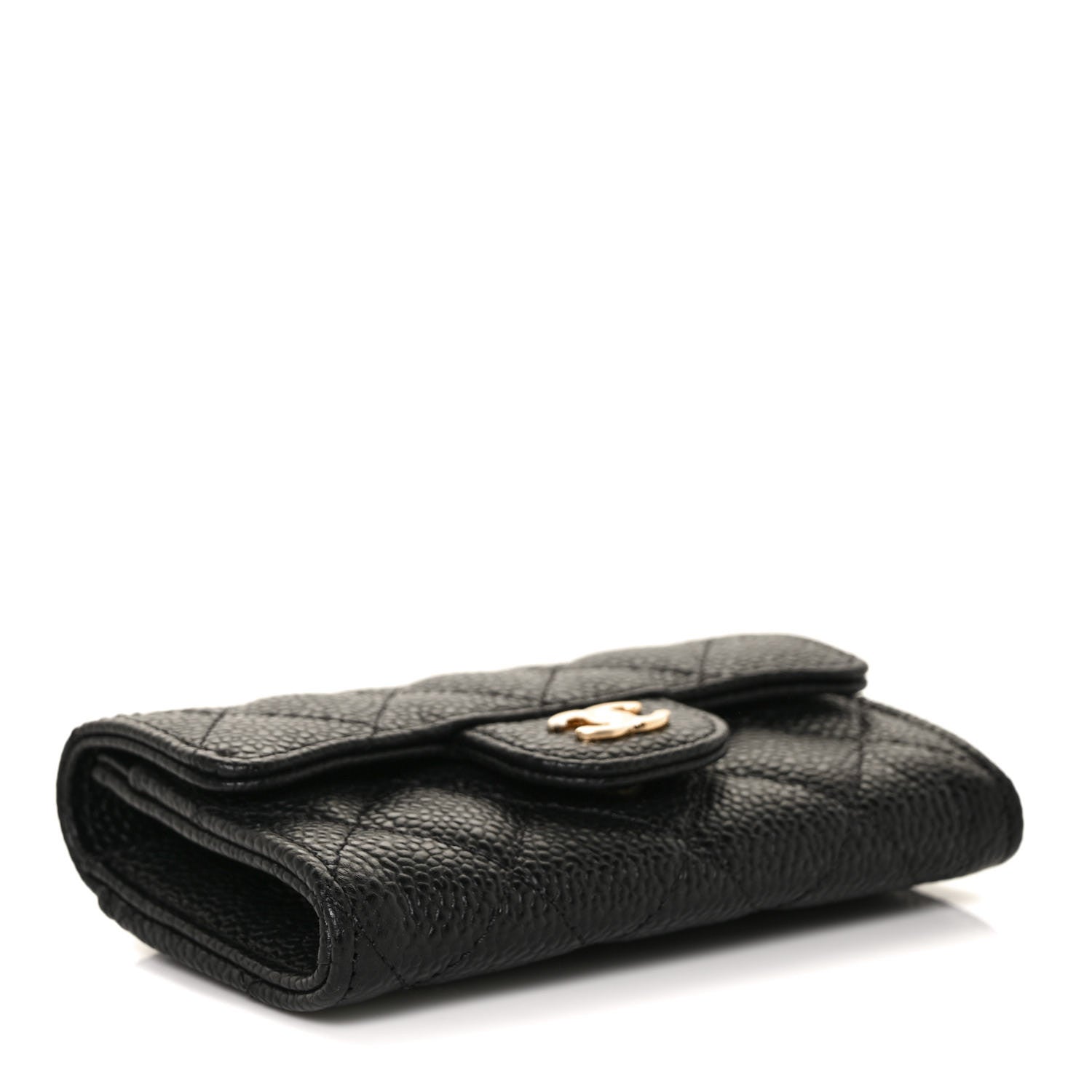 Chanel Caviar Quilted Flap Card Holder Wallet Black 4 of 11