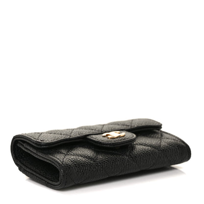 Chanel Caviar Quilted Flap Card Holder Wallet Black 4 of 11