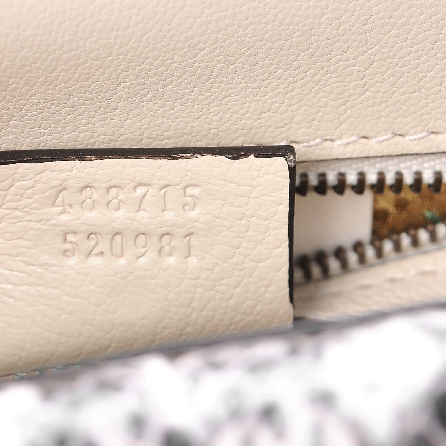 Gucci Calfskin Snakeskin Studded Small Ottilia Top Handle Bag White 7 of 7