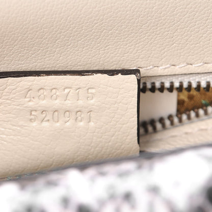 Gucci Calfskin Snakeskin Studded Small Ottilia Top Handle Bag White 7 of 7