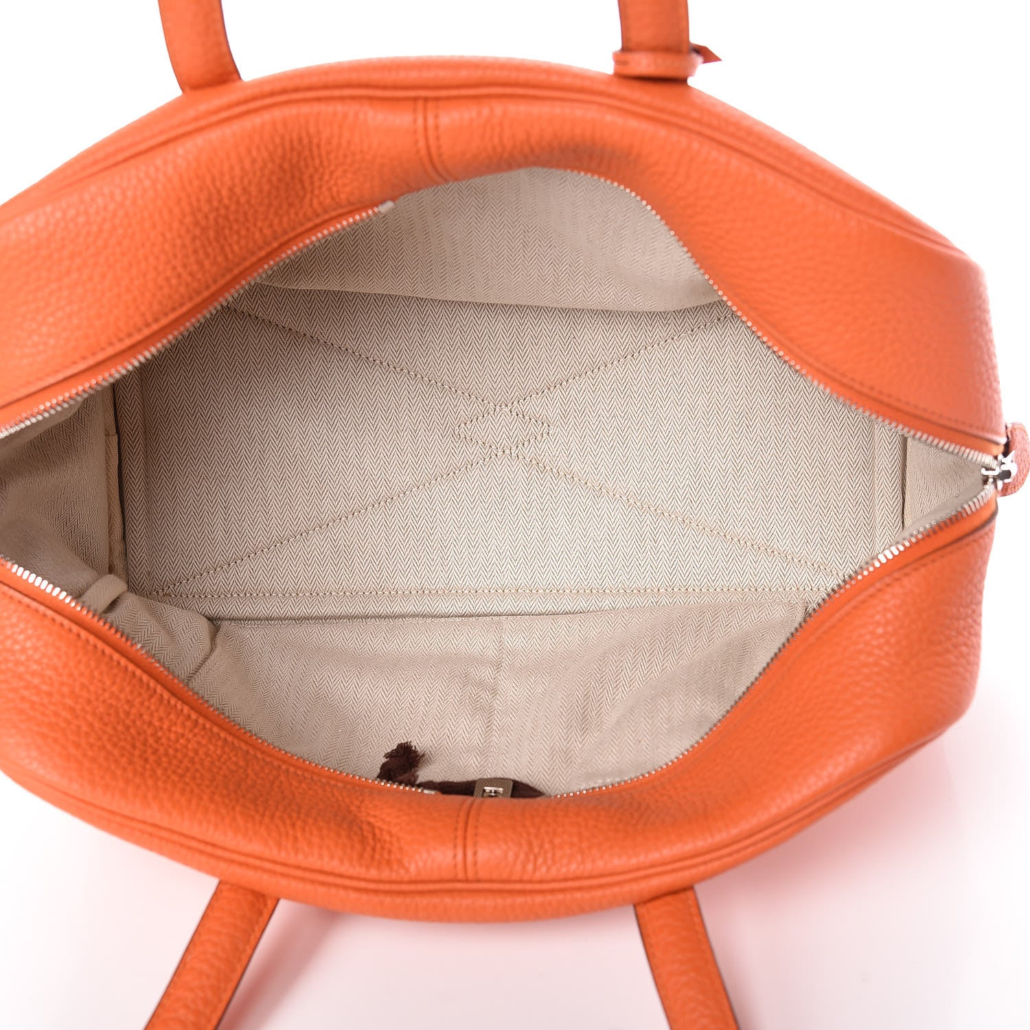 Hermes Taurillon Clemence Victoria II 35 Orange 5 of 10