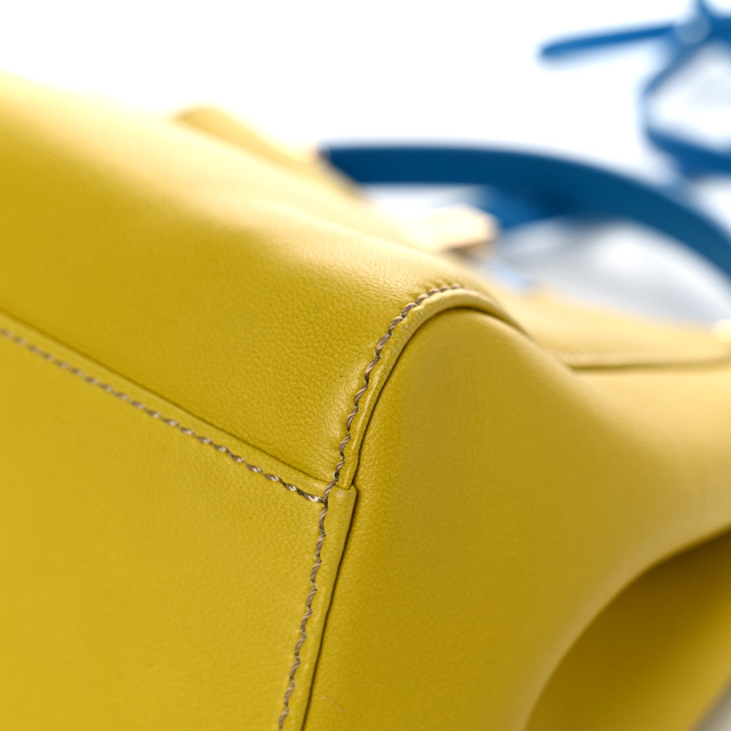 Fendi Nappa Colorblock Mini Peekaboo Iconic Satchel Lime Blue Royal Latte 9 of 19