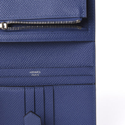 Hermes Epsom Bearn Compact Wallet Bleu Brighton 7 of 11