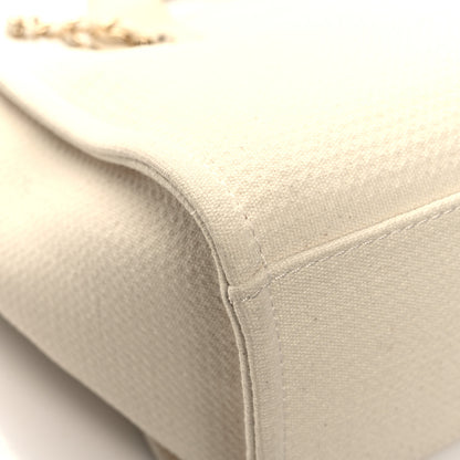 Chanel Mixed Fibers Small Deauville Tote White 13 of 15