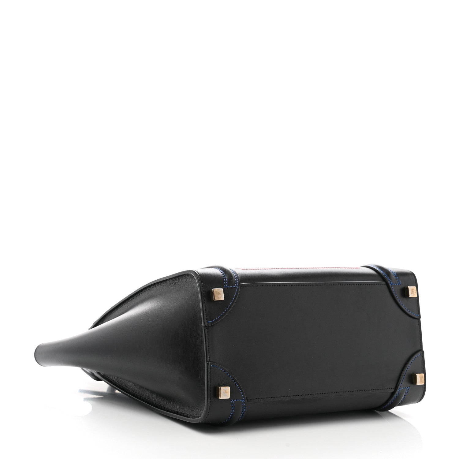 Celine Smooth Calfskin Multicolor Double Stitching Micro Luggage Black 4 of 10
