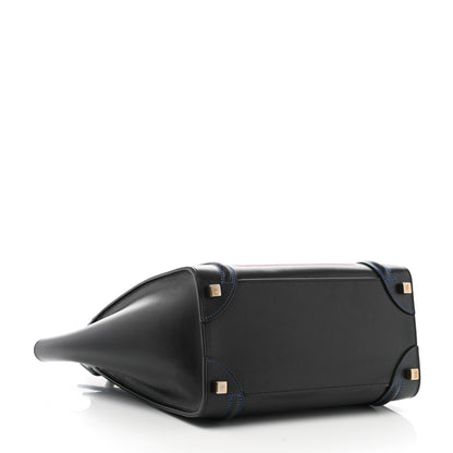 Celine Smooth Calfskin Multicolor Double Stitching Micro Luggage Black 4 of 10