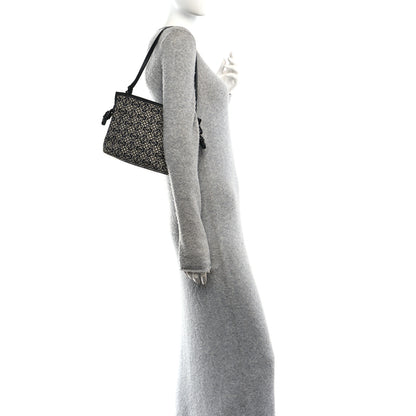 Loewe Jacquard Anagram Calfskin Mini Flamenco Knot Clutch Navy Black 2 of 11