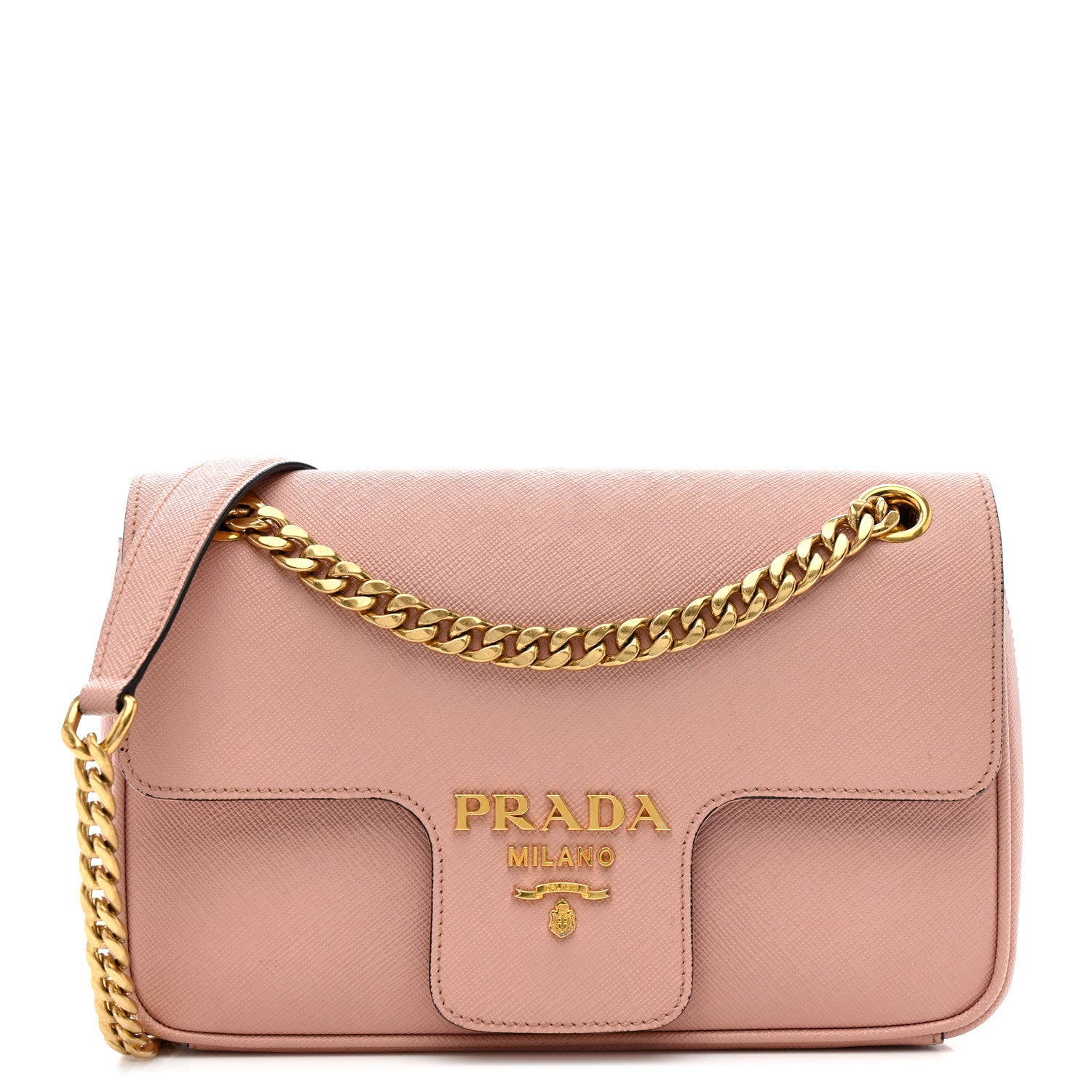 Prada Saffiano Flap Shoulder Bag Orchidea 1 of 11