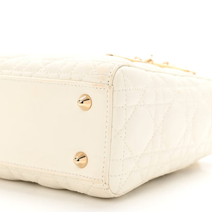 Christian Dior Lambskin Cannage Small My ABCDior Lady Dior White 10 of 15