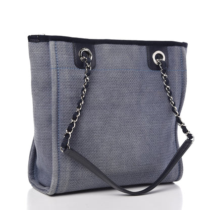 Chanel Canvas Mini Deauville Tote Denim Blue 3 of 10