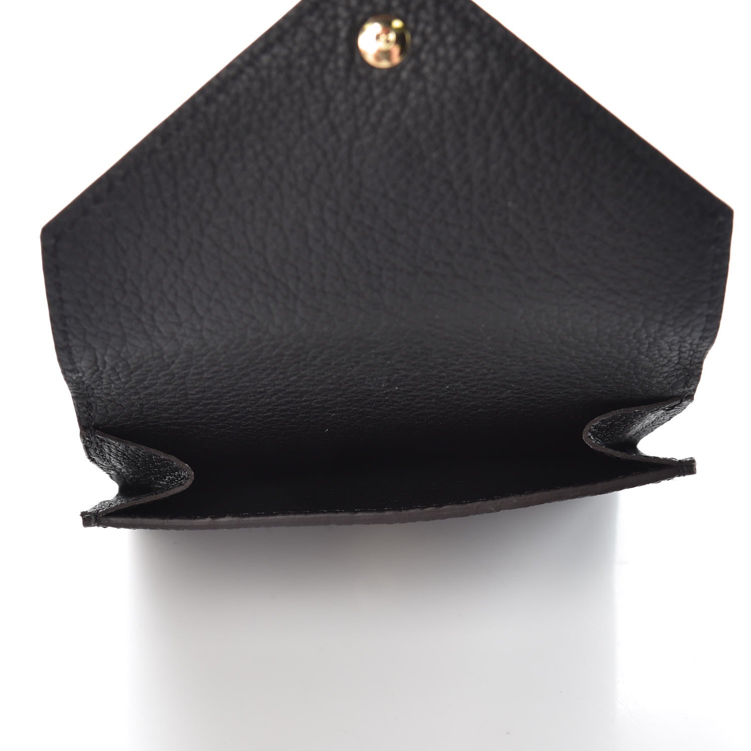 Louis Vuitton Grained Calfskin Monogram Double V Compact Wallet Black 6 of 10